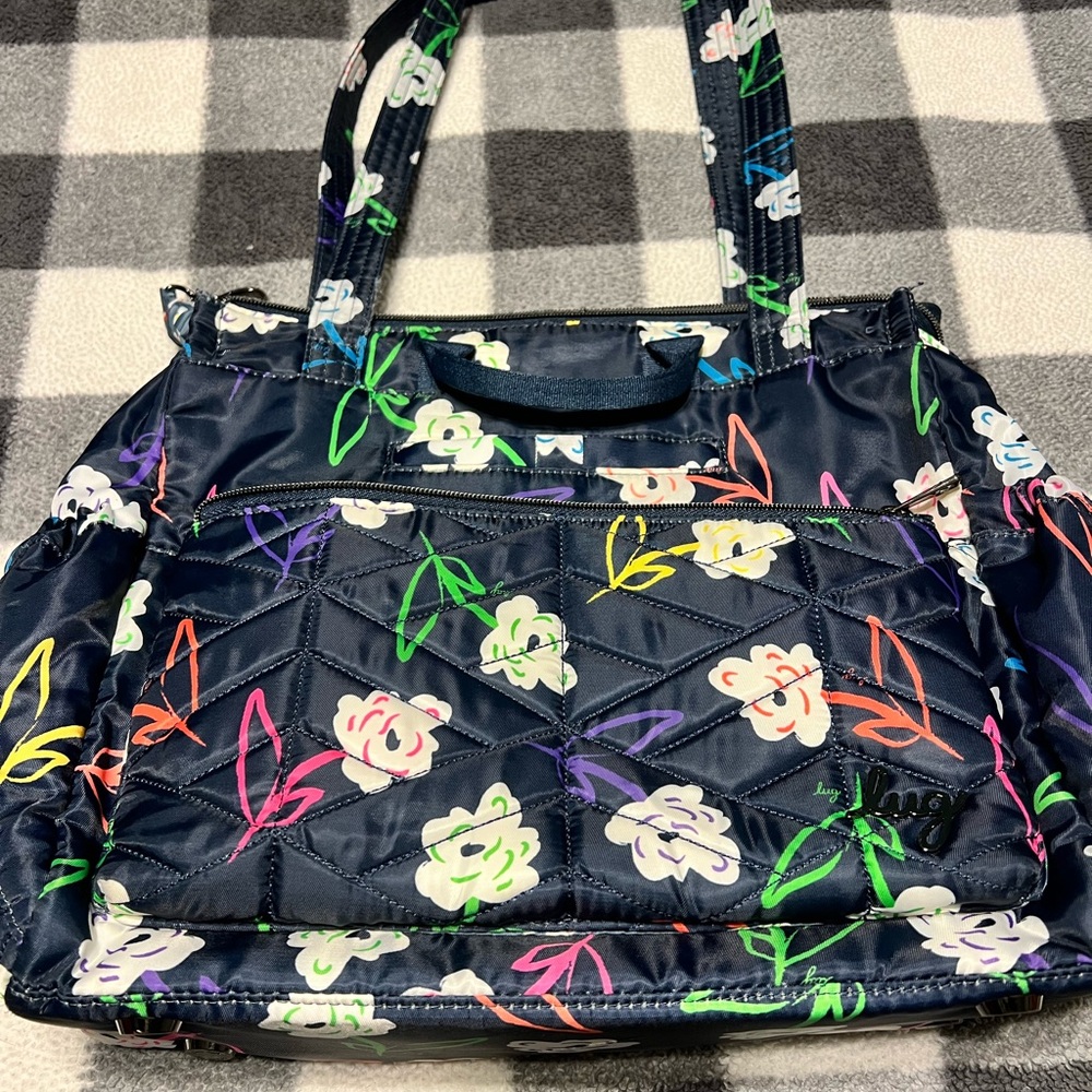 Lug Navy Floral Tote Bag